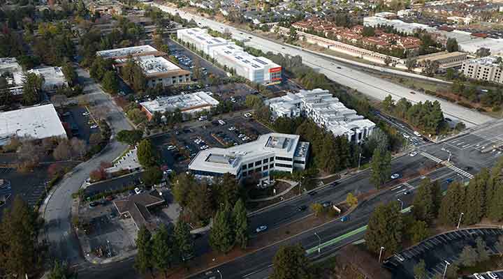 cupertino public storage units aerial view after renovation 